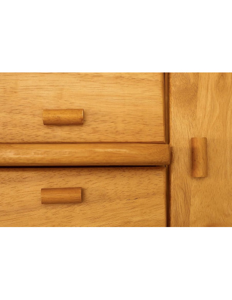 Lavoratrice in legno da cucito con cassetto Caramello