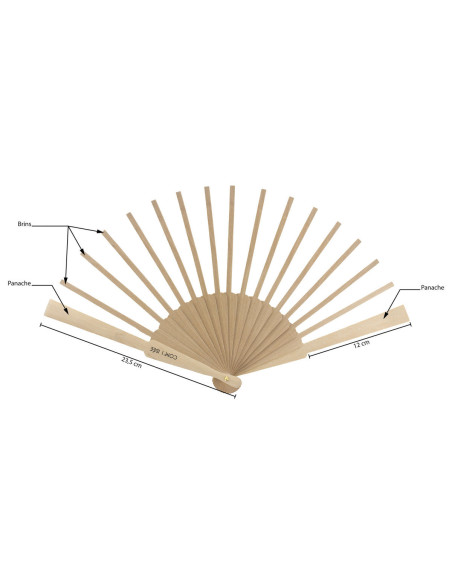 Montatura ventaglio in legno