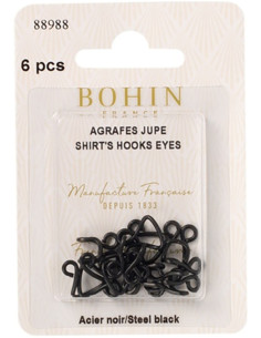 Ganci di chiusura per gonne nere Bohin