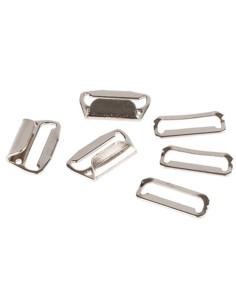 Ganci di chiusura piatti per gonne 20 mm argento Bohin 2
