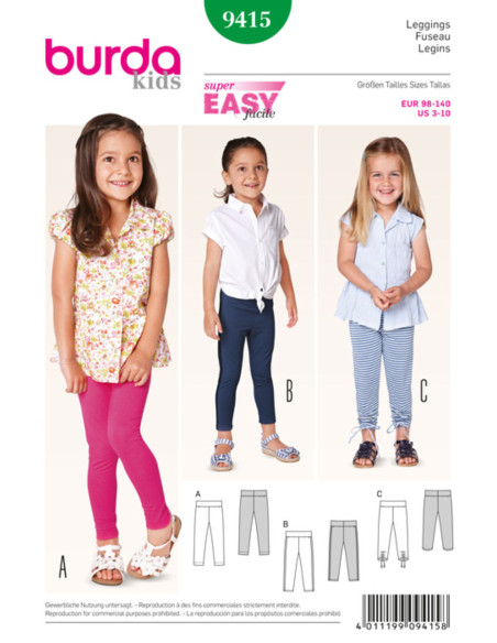 Modello di leggings - Burda 9415