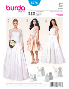 Modello di abito da sposa - Burda 6776
