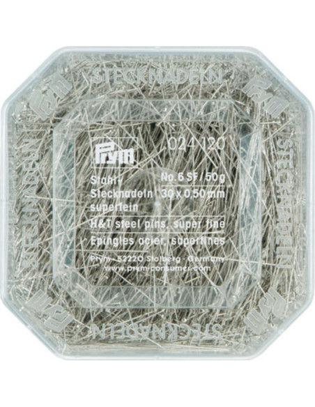 Scatola di 50 gr spilli super-fini Prym