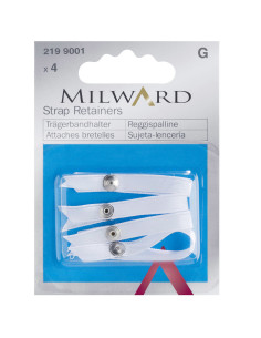 Confezione di 4 ganci per bretelle - Bianco