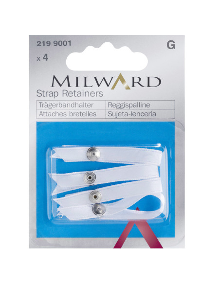 Confezione di 4 ganci per bretelle - Bianco