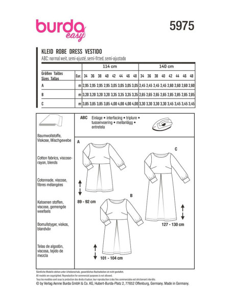 Modello di abito - Burda 5975