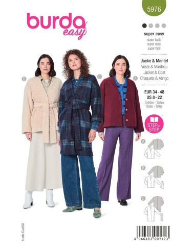 Modello di giacca e cappotto - Burda 5976