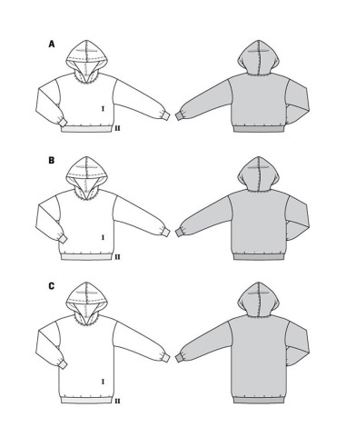 Modello di felpa - Burda 5979