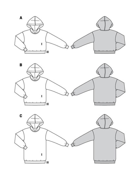 Modello di felpa - Burda 5979