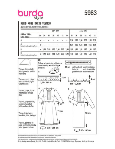 Modello di abito - Burda 5983