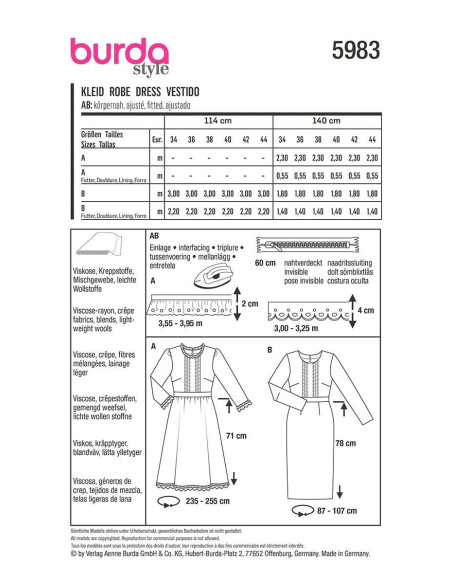 Modello di abito - Burda 5983