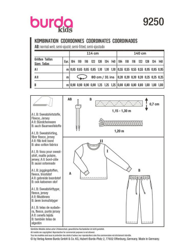 Modello completo - Burda 9250