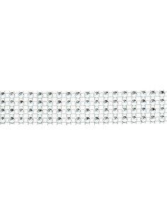 Bordino strass 20 mm argento