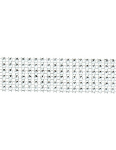 Bordino strass 30 mm argento