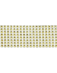 Bordino strass 40 mm oro