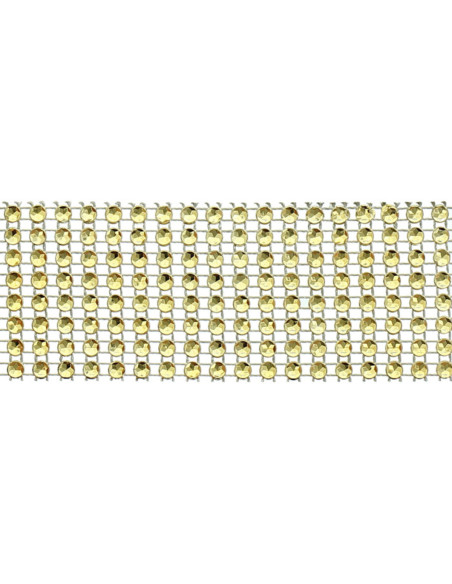 Bordino strass 40 mm oro