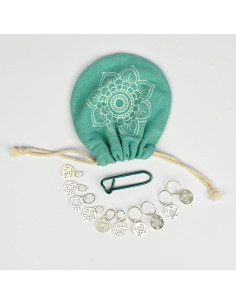 Set di segnalibri in argento placcato Chakra Mindful KnitPro 2