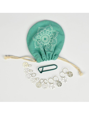 Set di segnalibri in argento placcato Chakra Mindful KnitPro