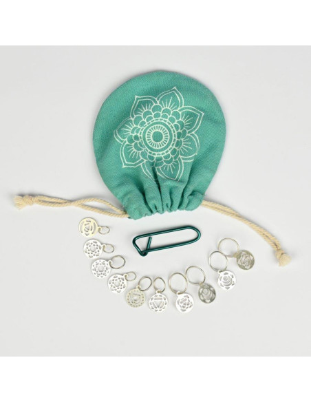Set di segnalibri in argento placcato Chakra Mindful KnitPro