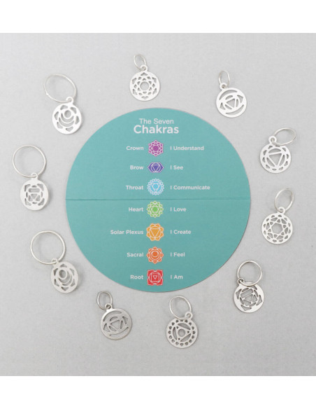 Set di segnalibri in argento placcato Chakra Mindful KnitPro