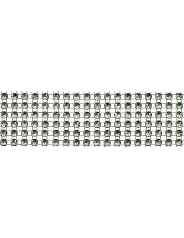 Bordino strass 30 mm nero