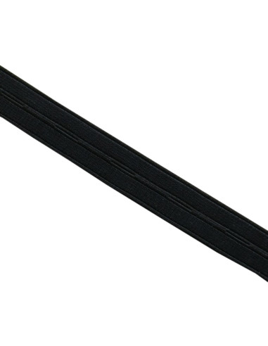 Elastico asolato in nylon - Nero