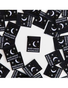 Set di 8 etichette tessute - Made Under Moonlight