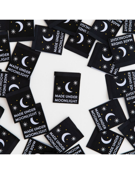 Set di 8 etichette tessute - Made Under Moonlight
