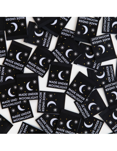 Set di 8 etichette tessute - Made Under Moonlight