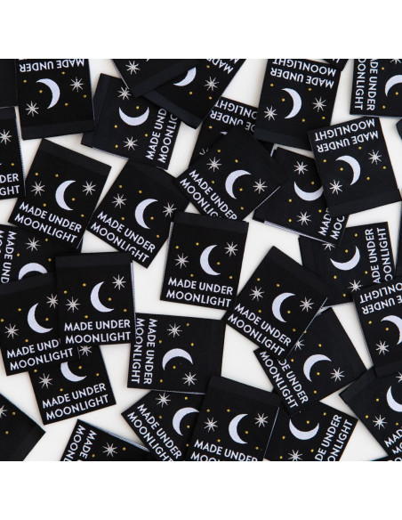 Set di 8 etichette tessute - Made Under Moonlight