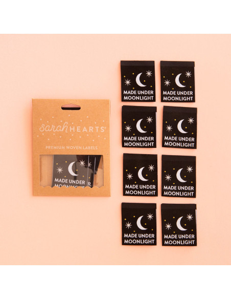 Set di 8 etichette tessute - Made Under Moonlight