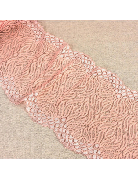 Pizzo elastico fiamma - Salmone chiaro