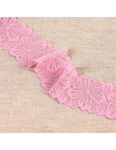 Pizzo elastico petali di fiori - Rosa
