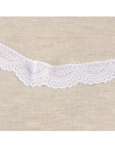 Pizzo elastico smerlato - Bianco