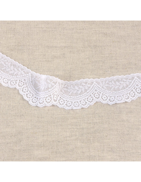 Pizzo elastico smerlato - Bianco