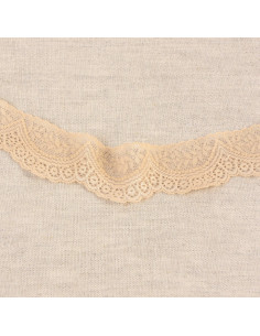 Pizzo elastico smerlato - Beige