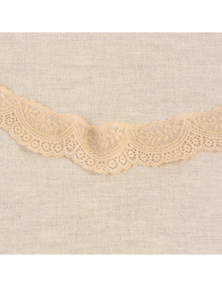Pizzo elastico smerlato - Beige