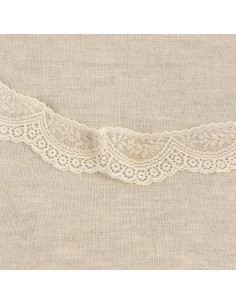 Pizzo elastico smerlato - Ecru