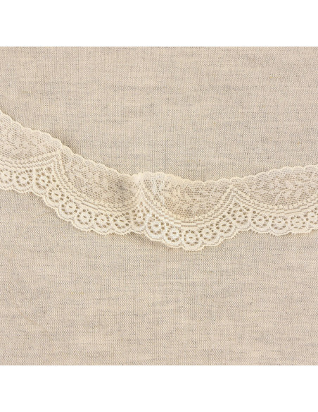 Pizzo elastico smerlato - Ecru