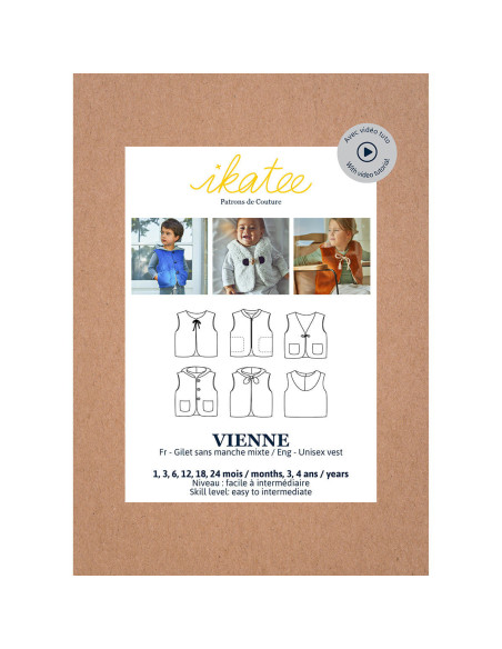 Modello di gilet smanicato unisex Vienne - Ikatee