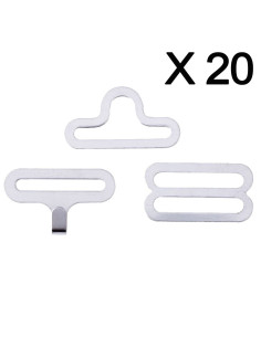 Set di 20 fermagli a farfalla - Argento
