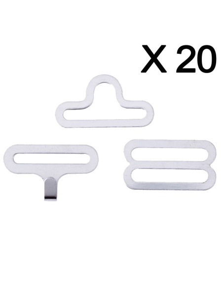 Set di 20 fermagli a farfalla - Argento