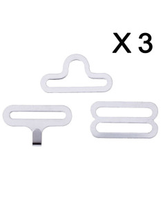 Set di 3 fermagli a farfalla - Argento
