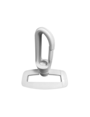 Moschettone in plastica - Bianco 20 mm