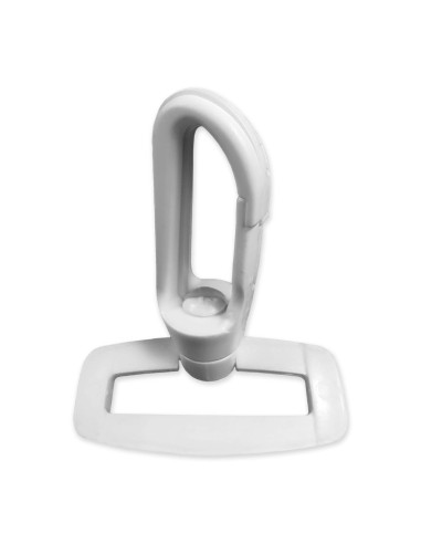 Moschettone in plastica - Bianco 40 mm