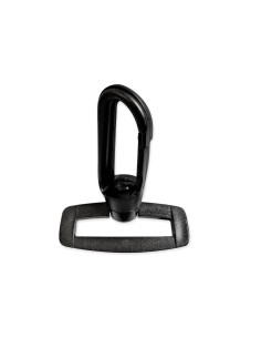 Moschettone in plastica - Nero 20 mm