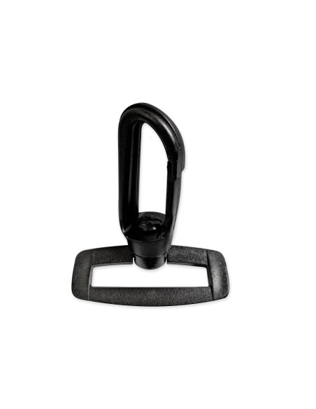 Moschettone in plastica - Nero 20 mm