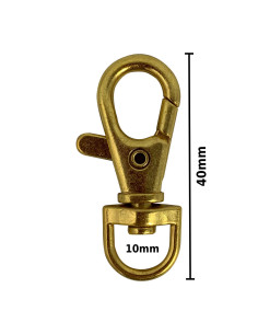 Moschettone in metallo - Dorato 40 x 10 mm 2