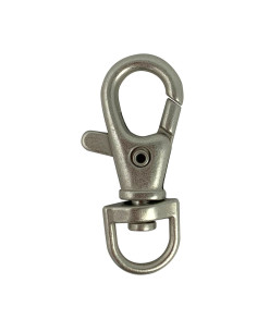 Moschettone in metallo - Argento opaco 40 x 10 mm