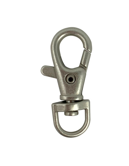 Moschettone in metallo - Argento opaco 40 x 10 mm
